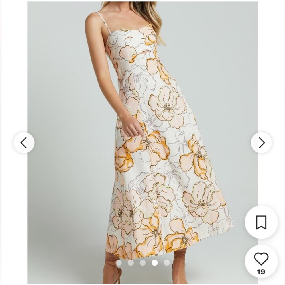Nwt AMALIE carietta midi Linen blend showpo dress - Picture 3 of 14